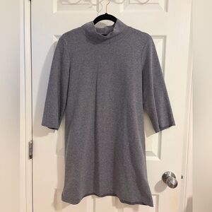 Zara Light Blue Mockneck Dress